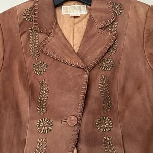 Stunning Michael Corr, studded leather jacket